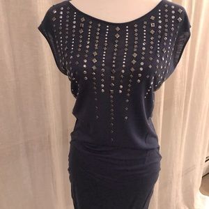 INC International Concepts Mini jersey slip on dress with studs